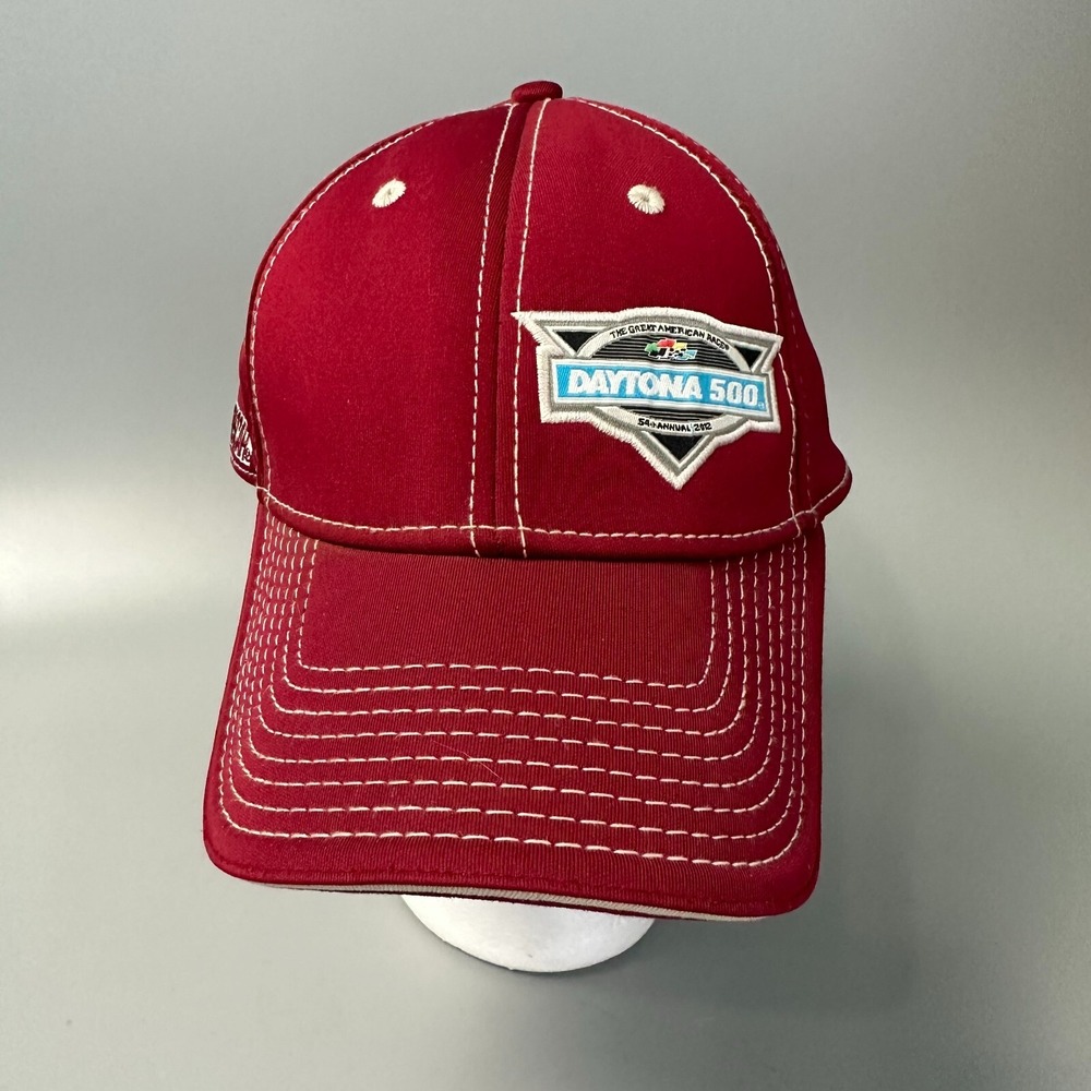 Daytona 500‎ 2012 NASCAR Racing Hat Red 54th Annual Stretch Fit Cap Mens OSFM